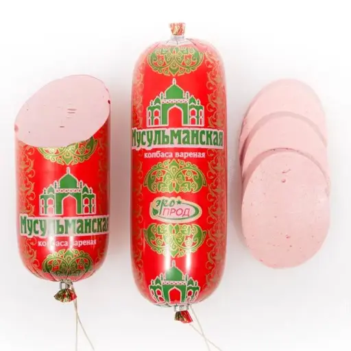 Cooked organic sausage